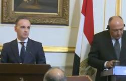 شكري ونظيره الألماني يؤكدان عمق العلاقات وأهمية التنسيق المشترك