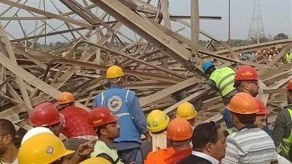 مصرع واصابة 6 بعد سقوط برج كهرباء بأوسيم