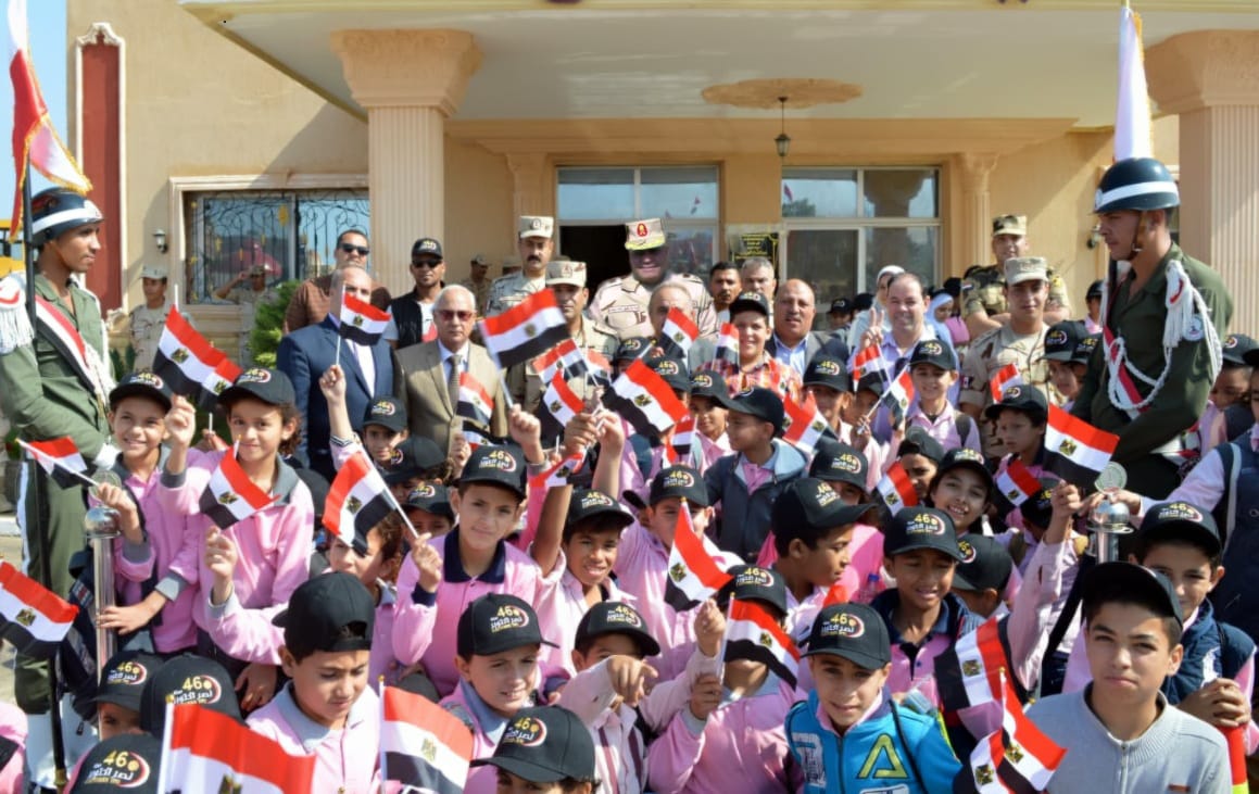 الجيش الثانى الميدانى ينظم زيارات لطلبة المدارس إلى قطاع تأمين شمال سيناء