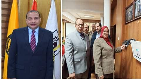 استكمالا لخطة التحول الرقمي ... جامعة بنى سويف تطبق البصمة الرقمية بمجلس الدراسات العليا 