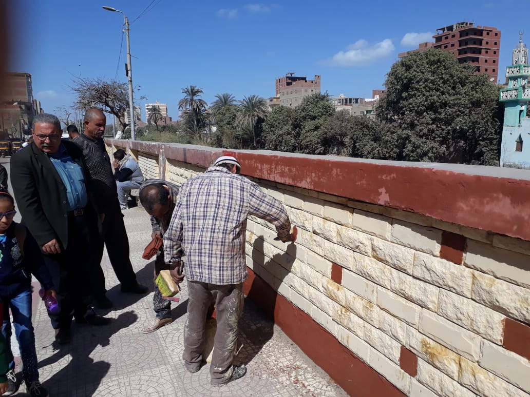 تطوير البوابة الجنوبية بمركز بنى مزار بالمنيا
