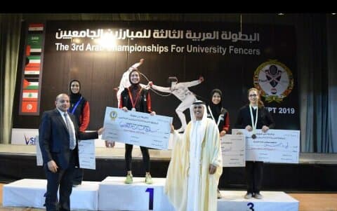 فوز لاعبى جامعة الإسكندرية بنهائى البطولة الثالثة للمبارزين بجامعة بنى سويف 