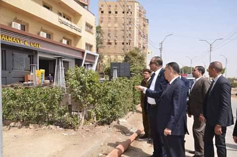 محافظ بني سويف ومدير الأمن يتابعان أعمال رفع الإشغالات والتعديات 