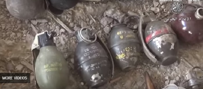 بالفيديو الجيش السوري يعثر على أسلحة إسرائيلية أثناء تطهير مواقع كان يسيطر عليها إرهابيين