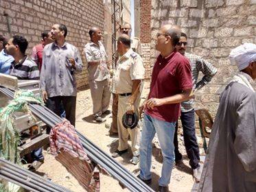 إيقاف أعمال بناء برج ورفع 10 طن مخلفات مباني بالمنيا

