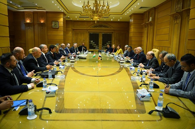 العصار يبحث مع رئيس الهيئة المجرية لدعم الصادراتسبل تعزيز التعاون المشترك