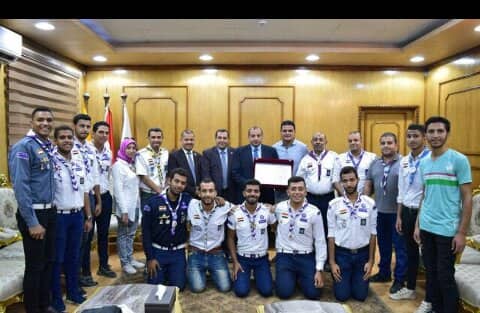 رئيس جامعة بني سويف يترأس اجتماع لجنة المنشآت ويكرم منتخب الجوالة 

