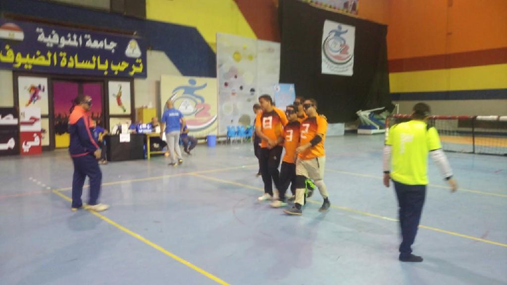  المنيا تتأهل للدور الـ8 في كرة الجرس باسبوع شباب الجامعات الثاني لـ