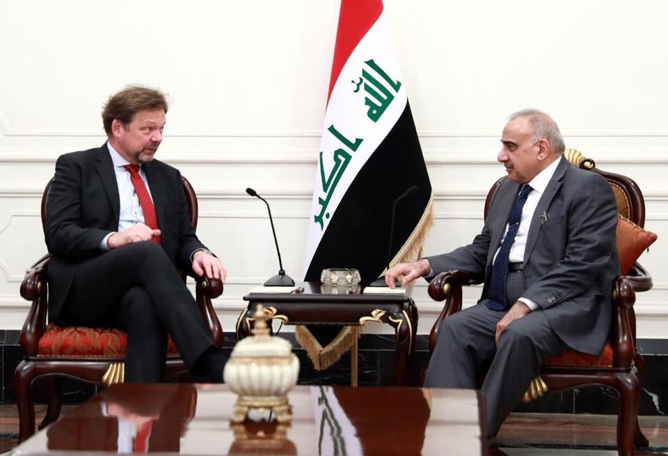 رئيس الوزراء العراقي يبحث مع المبعوث الألماني إبعاد خطر الحرب عن المنطقة والعالم