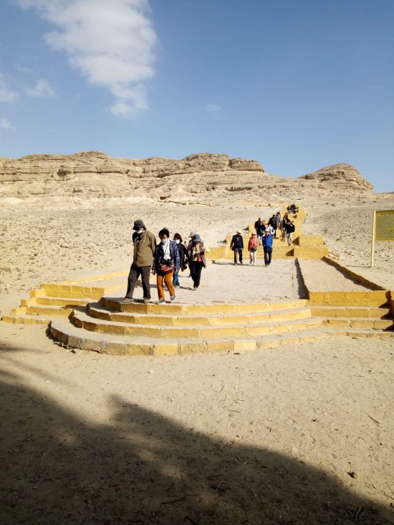 وفد سياحي ياباني يزور منطقة آثار بني حسن بالمنيا 