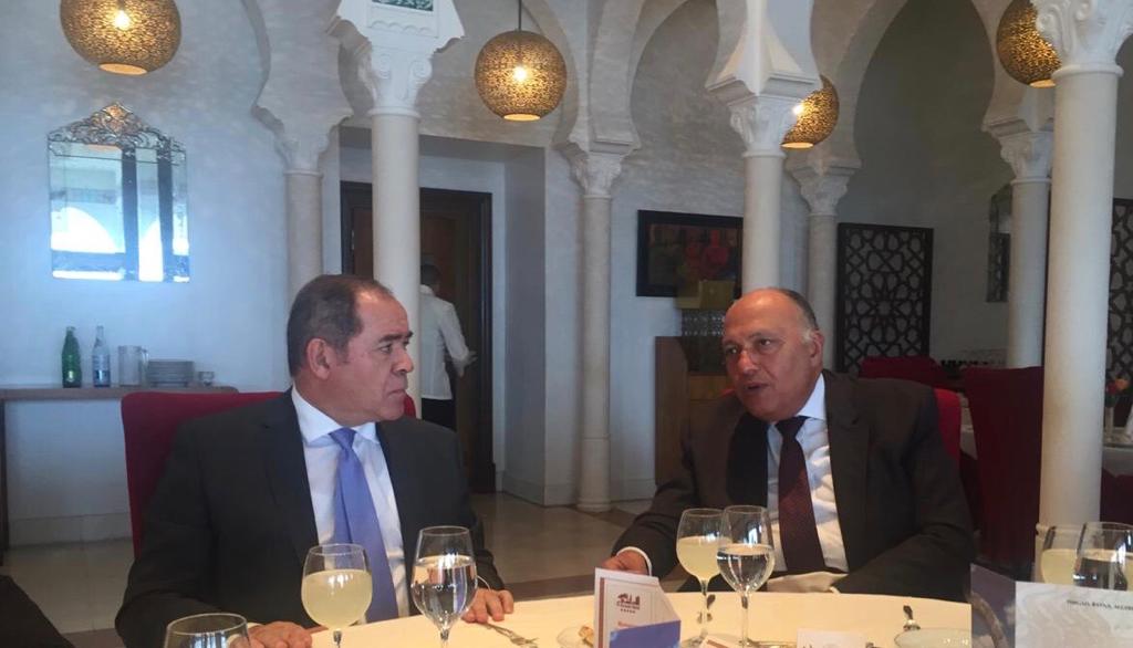 تفاصيل لقاء وزير الخارجية ونظيره الجزائري
