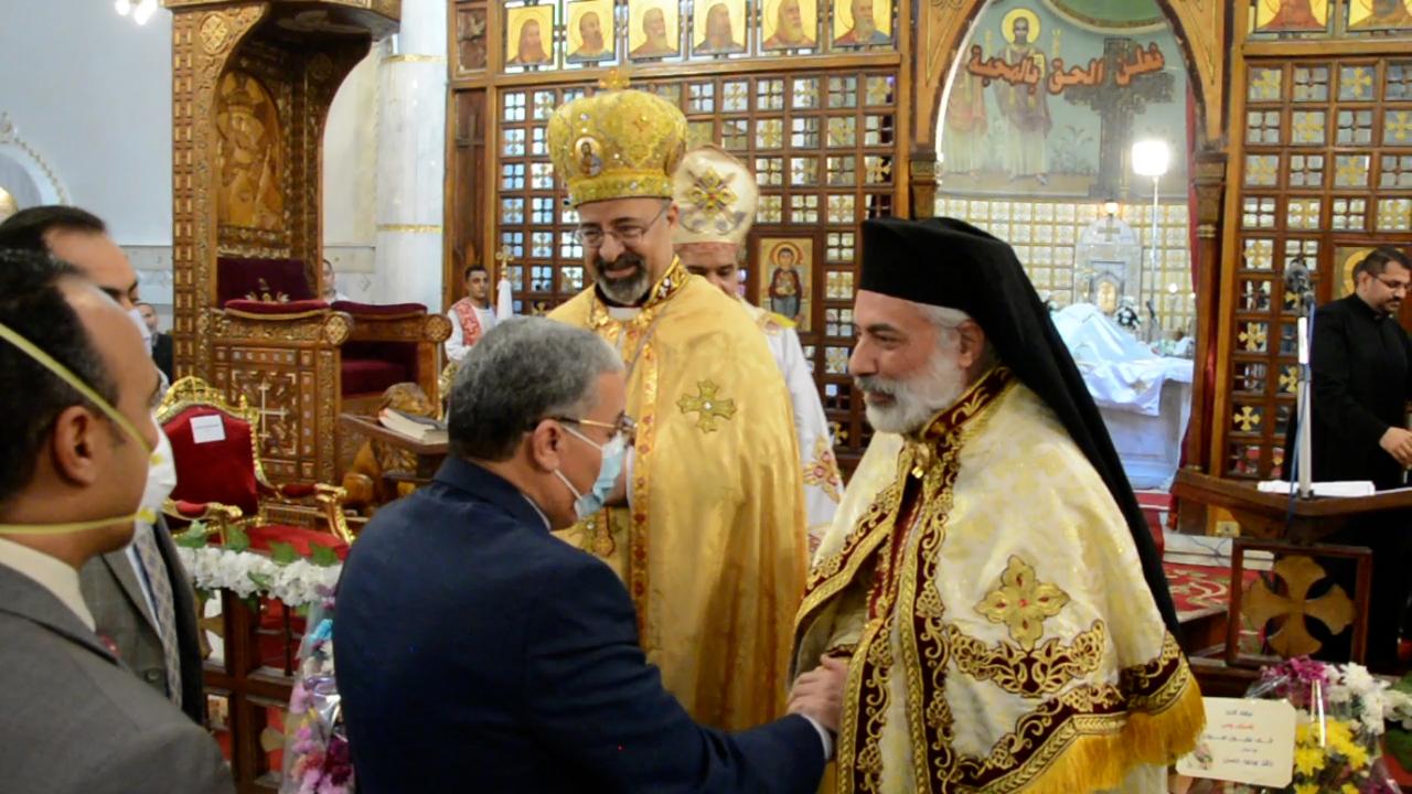محافظ المنيا يشهد حفل تجليس الأنبا باسيليوس، مطراناً لإبراشية الاقباط الكاثوليك