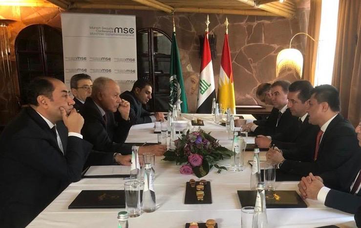 أبو الغيط يبحث مع رئيس وزراء إقليم كردستان تطورات الأوضاع في العراق