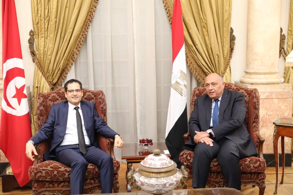 وزير الخارجية يبحث مع وزير الشؤون الخارجية التونسي أوجه التعاون الثنائي
