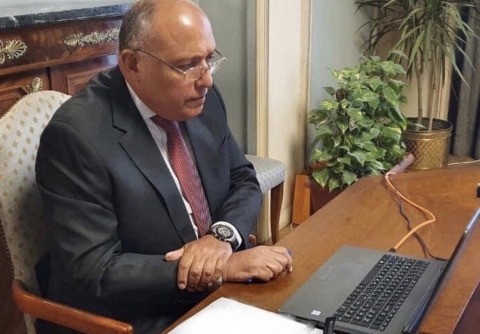 شكري يبحث العلاقات الثنائية والقضايا الإقليمية مع نظيره الفرنسي

