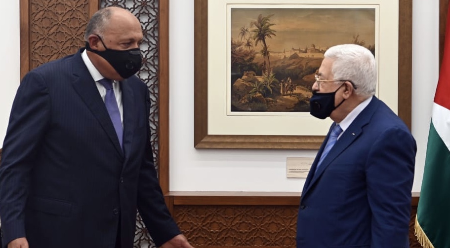 تفاصيل لقاء وزير الخارجية بالرئيس الفلسطيني برام الله