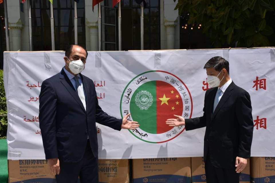 الجامعة العربية تتسلم شحنة مستلزمات طبية مقدمة كهدية من الصين