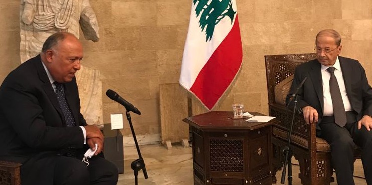 وزير الخارجية يلتقي الرئيس اللبناني في بيروت