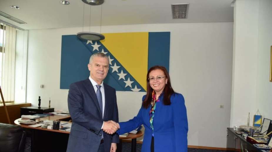 توديع السفيرة المصرية في البوسنة والهرسك بمناسبة انتهاء فترة عملها
