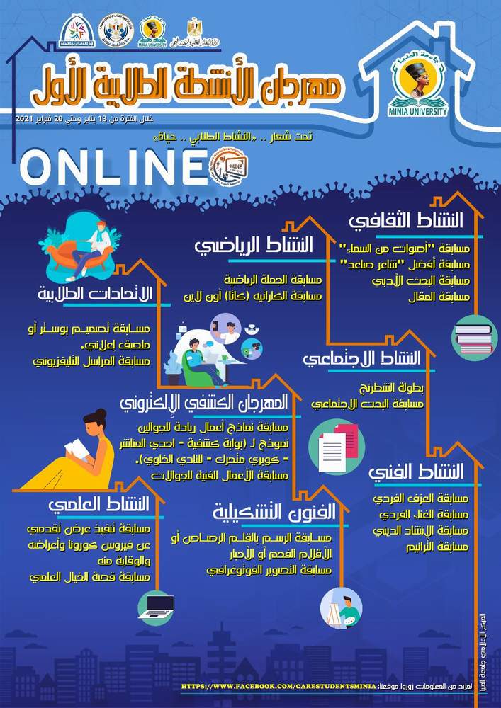 جامعة المنيا تعلن عن مهرجان للأنشطة الطلابية 