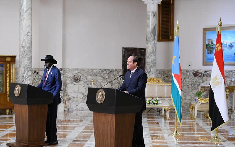 كلمة الرئيس السيسي خلال المؤتمر الصحفي مع رئيس جنوب السودان