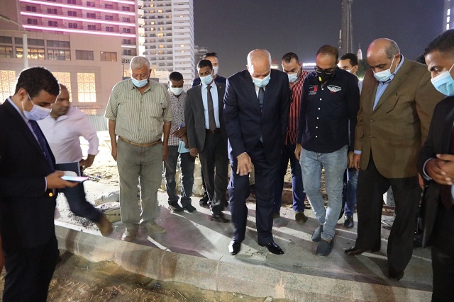 محافظ الجيزة يتفقد أعمال تطوير ميدان الجلاء
