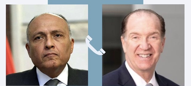 شكري يبحث مع رئيس مجموعة البنك الدولي سبل تعزيز التعاون 