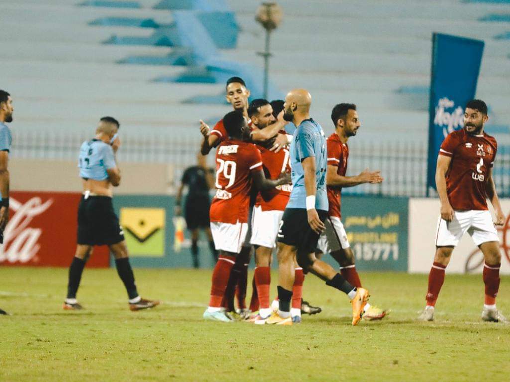  الأهلي يسحق المحلة ويسجل الهدف الثالث فى الوقت الضائع