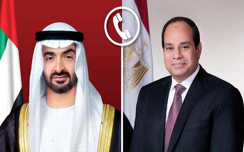 الرئيس السيسي يتلقى اتصالًا هاتفيًا من ولي عهد أبو ظبي