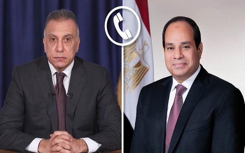الرئيس السيسي يجري اتصالًا هاتفيًا مع رئيس الوزراء العراقي