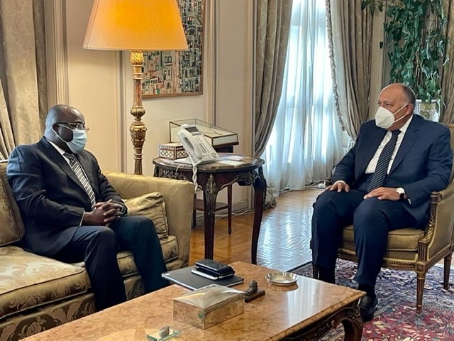 شكري ونظيره الغيني يعقدان جلسة مُباحثات لدفع التعاون الثنائي ومناقشة القضايا المشتركة