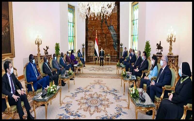 الرئيس السيسي يستقبل نائب رئيس جمهورية جنوب السودان