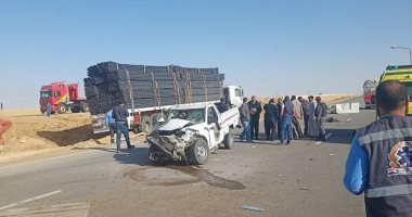 المعمل الجنائى يكشف تفاصيل حادث انقلاب ميكروباص على الطريق الدائرى في المرج 
