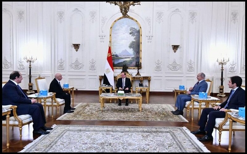السيسي يستقبل رئيس مجلس النواب الليبي والقائد العام للقوات المسلحة الليبية