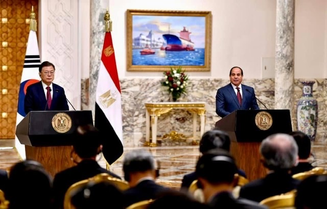 ننشر كلمة السيسي كاملة خلال مؤتمره الصحفي مع الرئيس كوريا الجنوبية
