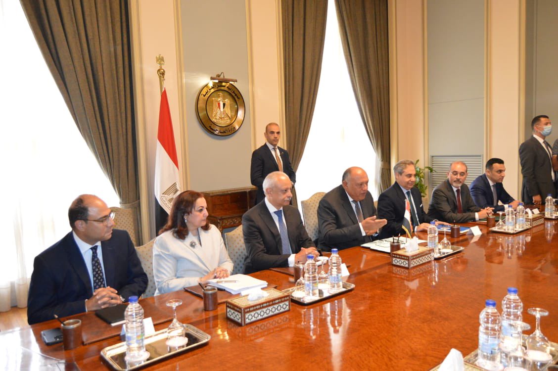 بالصور..مباحثات موسعة بين وزير الخارجية ونظيره الهندي بمقر الوزارة 