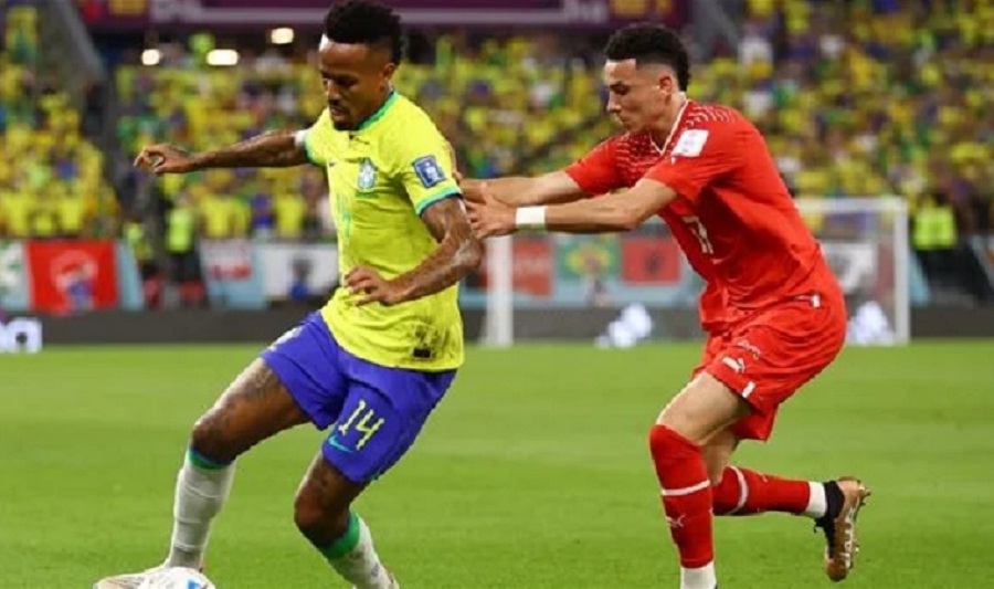 بث مباشر للشوط الثاني من مباراة البرازيل وسويسرا