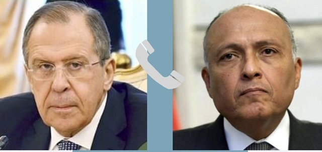 وزير الخارجية يتلقى اتصالاً هاتفياً من نظيره الروسي