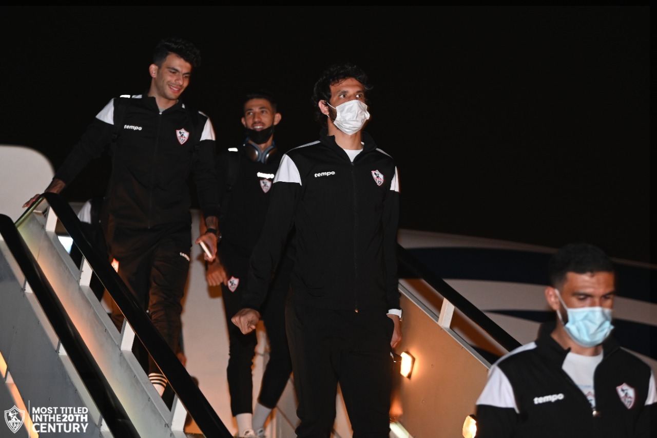 بعثة الزمالك تخضع لمسحة طبية ظهر اليوم تحت إشراف السفارة المصرية