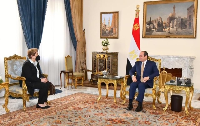 السيسي يؤكد تقـدير مصـر للتعـاون المثمر مـع الأمـم المتحـدة فى قضية تغير المناخ 