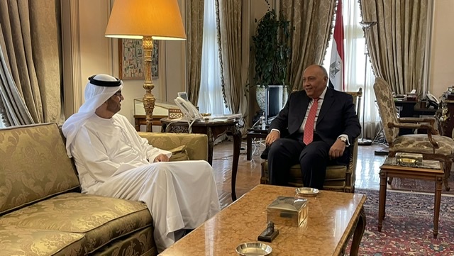 شكري يعقد مباحثات مع وزير الصناعة المبعوث الإماراتي الخاص لتغير المناخ