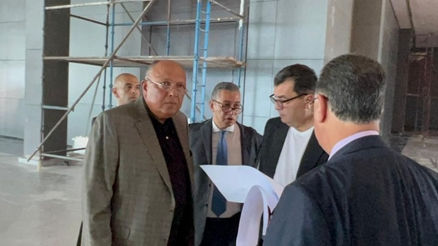 بالصور.. شكري يتفقد الاستعدادات الخاصة باستضافة مؤتمرCOP27  بشرم الشيخ