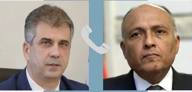 اتصال هاتفي بين وزيري خارجية مصر وإسرائيل .. وشكري يؤكد دعم مصر لجهود السلام 