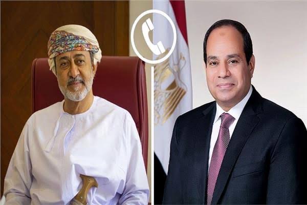 السيسي وسلطان عُمان يؤكدان ضرورة دفع الجهود لحل عادل وشامل ودائم للقضية الفلسطينية