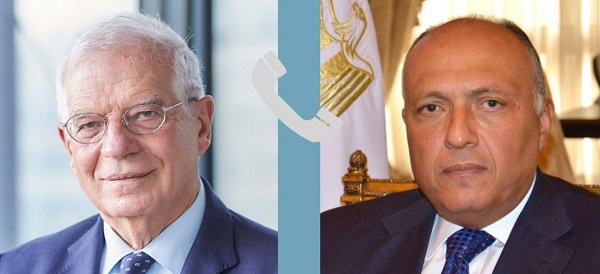 شكري يؤكد لـ بوريل ضرورة وقف القصف والعمليات البرية في غزة