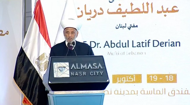 مفتي لبنان يدعو للوقوف مع الشعب الفلسطيني بالأعمال والمواقف وليس بالكلمات فقط