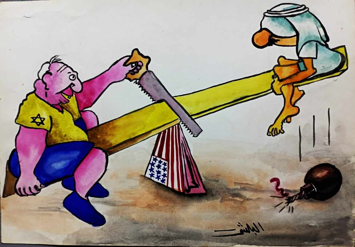كاريكاتير الفنان سامي البلشي