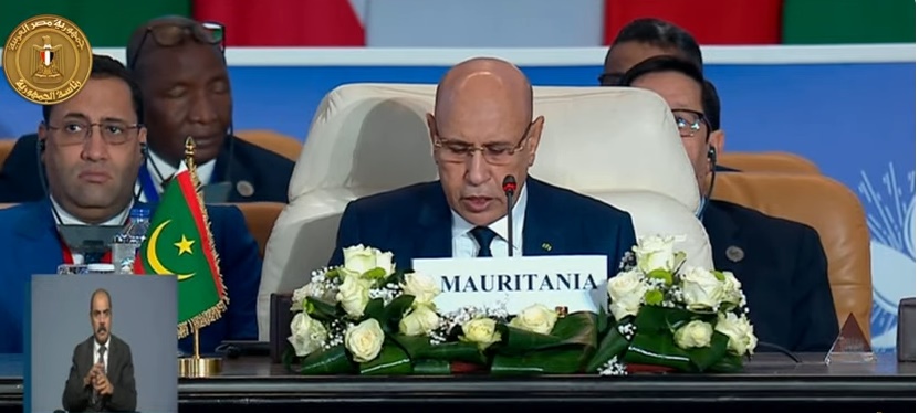الرئيس الموريتاني: الشعب الفلسطيني له حق يعيش في دولة عاصمتها القدس الشرقية