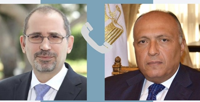 وزير الخارجية ونظيره الأردني يبحثان وقف التصعيد بين الجانبين الفلسطيني والإسرائيلي