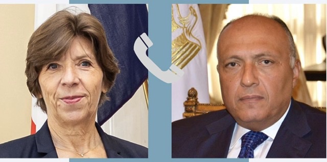 وزير الخارجية يناقش مع نظيرته الفرنسية جهود وقف التصعيد بين الجانبين الفلسطيني والإسرائيلي